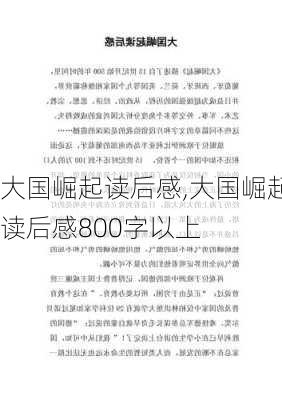 大国崛起读后感,大国崛起读后感800字以上