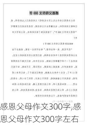 感恩父母作文300字,感恩父母作文300字左右