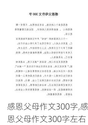 感恩父母作文300字,感恩父母作文300字左右