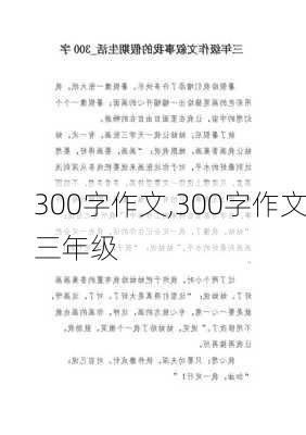 300字作文,300字作文三年级