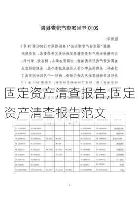 固定资产清查报告,固定资产清查报告范文