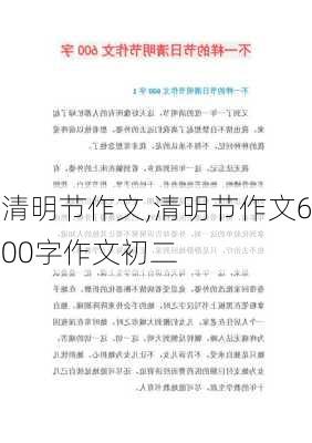 清明节作文,清明节作文600字作文初二