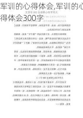 军训的心得体会,军训的心得体会300字