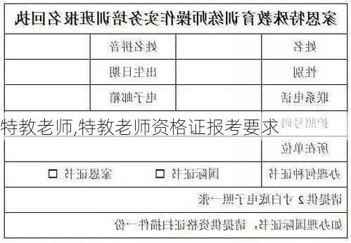 特教老师,特教老师资格证报考要求