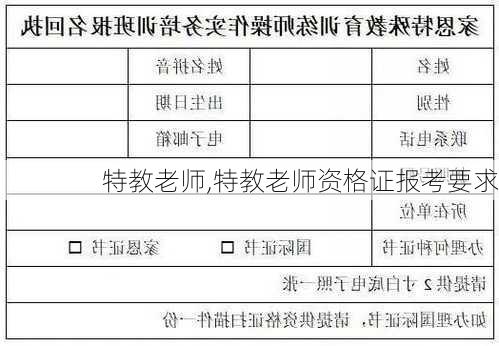 特教老师,特教老师资格证报考要求