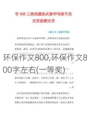 环保作文800,环保作文800字左右(一等奖)