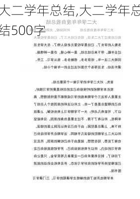 大二学年总结,大二学年总结500字