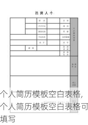 个人简历模板空白表格,个人简历模板空白表格可填写