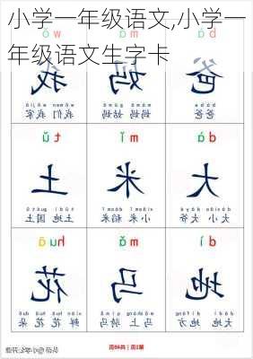 小学一年级语文,小学一年级语文生字卡