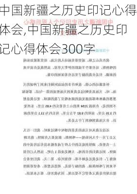 中国新疆之历史印记心得体会,中国新疆之历史印记心得体会300字