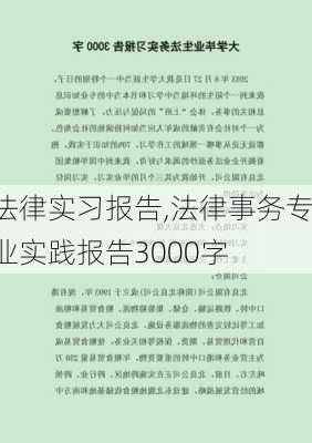 法律实习报告,法律事务专业实践报告3000字