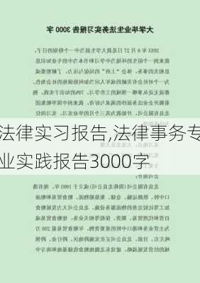 法律实习报告,法律事务专业实践报告3000字