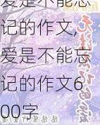 爱是不能忘记的作文,爱是不能忘记的作文600字