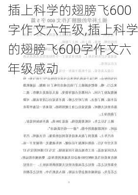 插上科学的翅膀飞600字作文六年级,插上科学的翅膀飞600字作文六年级感动