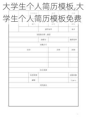 大学生个人简历模板,大学生个人简历模板免费