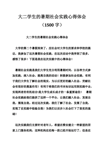 暑期社会实践总结,暑期社会实践总结1500