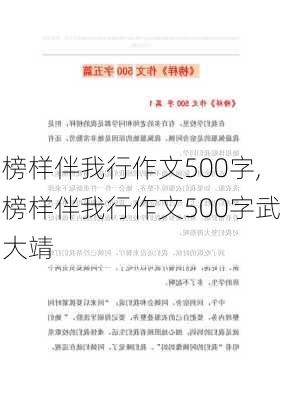 榜样伴我行作文500字,榜样伴我行作文500字武大靖