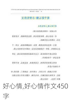 好心情,好心情作文450字