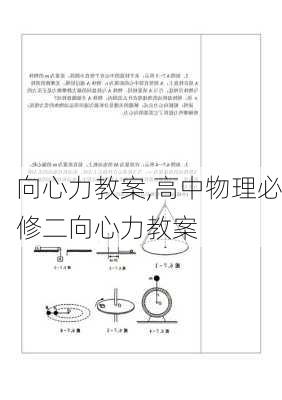 向心力教案,高中物理必修二向心力教案