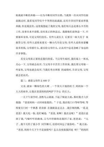 我的父母,我的父母600字作文