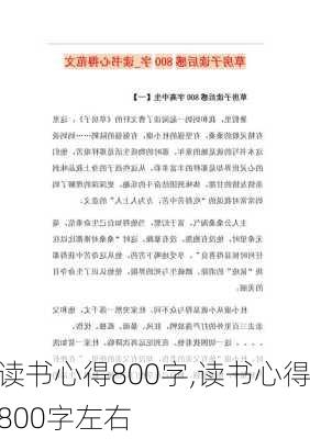 读书心得800字,读书心得800字左右