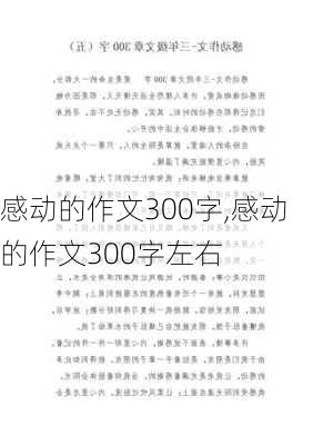 感动的作文300字,感动的作文300字左右