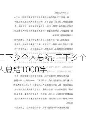 三下乡个人总结,三下乡个人总结1000字