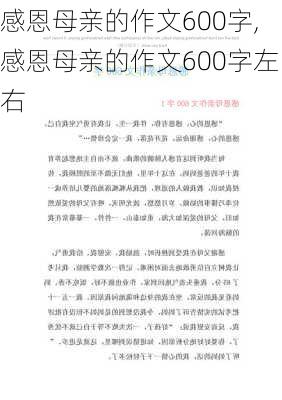 感恩母亲的作文600字,感恩母亲的作文600字左右