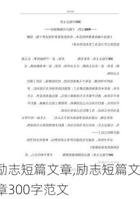 励志短篇文章,励志短篇文章300字范文