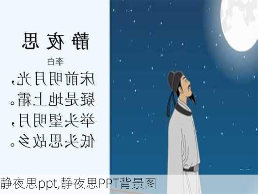 静夜思ppt,静夜思PPT背景图