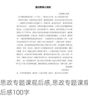 思政专题课观后感,思政专题课观后感100字