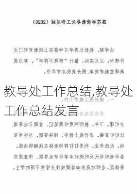 教导处工作总结,教导处工作总结发言