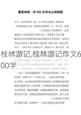 桂林游记,桂林游记作文600字