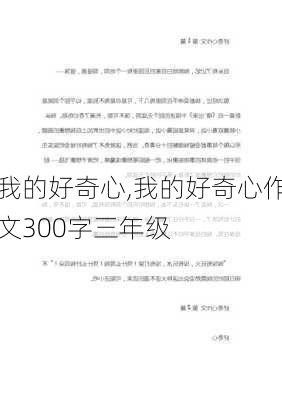 我的好奇心,我的好奇心作文300字三年级