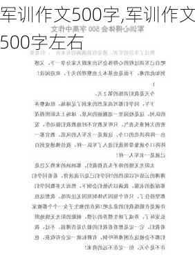 军训作文500字,军训作文500字左右