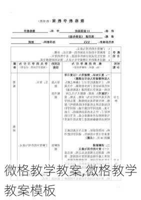 微格教学教案,微格教学教案模板