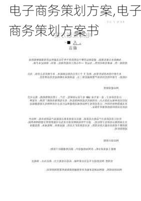 电子商务策划方案,电子商务策划方案书