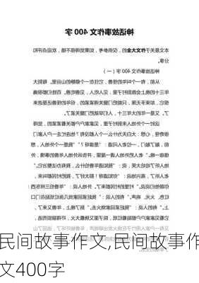 民间故事作文,民间故事作文400字