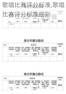 歌唱比赛评分标准,歌唱比赛评分标准细则