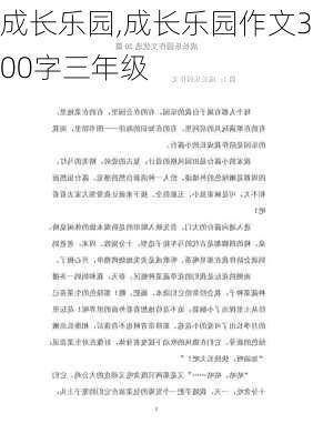 成长乐园,成长乐园作文300字三年级