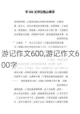 游记作文600,游记作文600字