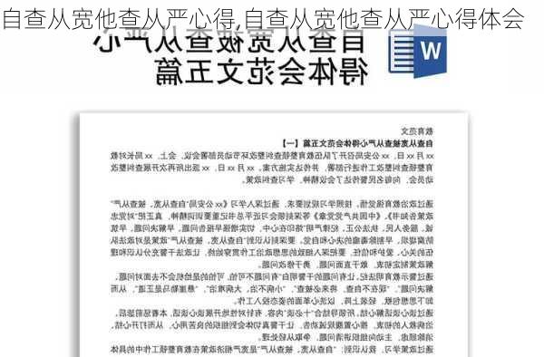 自查从宽他查从严心得,自查从宽他查从严心得体会