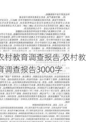 农村教育调查报告,农村教育调查报告3000字