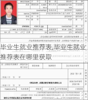 毕业生就业推荐表,毕业生就业推荐表在哪里获取