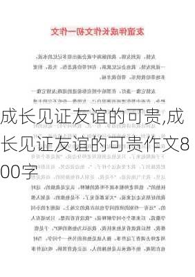 成长见证友谊的可贵,成长见证友谊的可贵作文800字