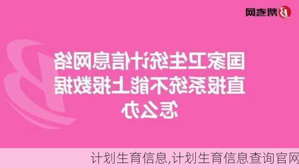 计划生育信息,计划生育信息查询官网