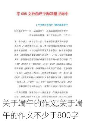 关于端午的作文,关于端午的作文不少于800字