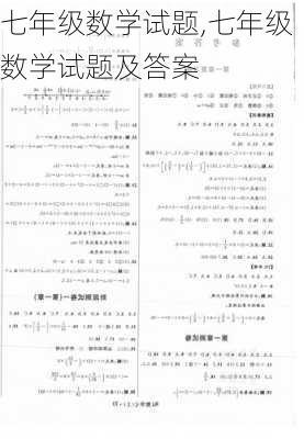 七年级数学试题,七年级数学试题及答案