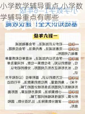 小学数学辅导重点,小学数学辅导重点有哪些