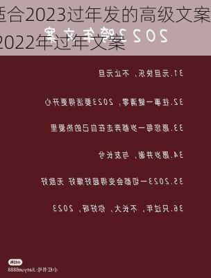 适合2023过年发的高级文案,2022年过年文案